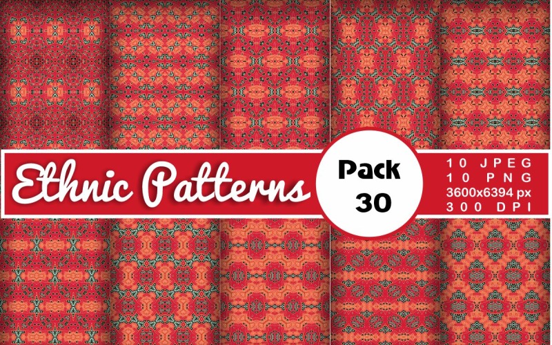 Ethnic Textile Motif Bundle 30 Pattern