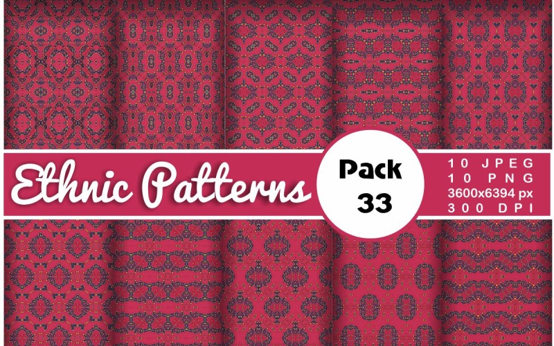 Ethnic Textile Motif Bundle 33 Pattern