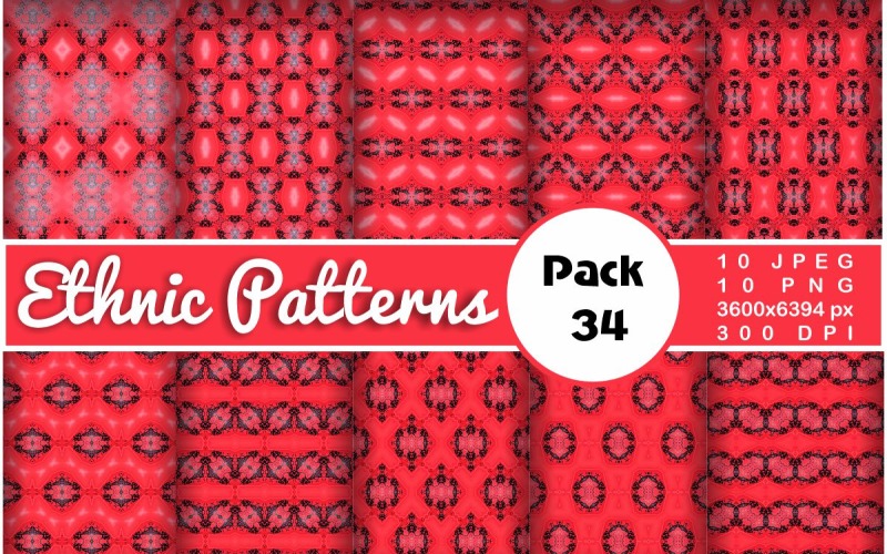 Ethnic Textile Motif Bundle 34 Pattern