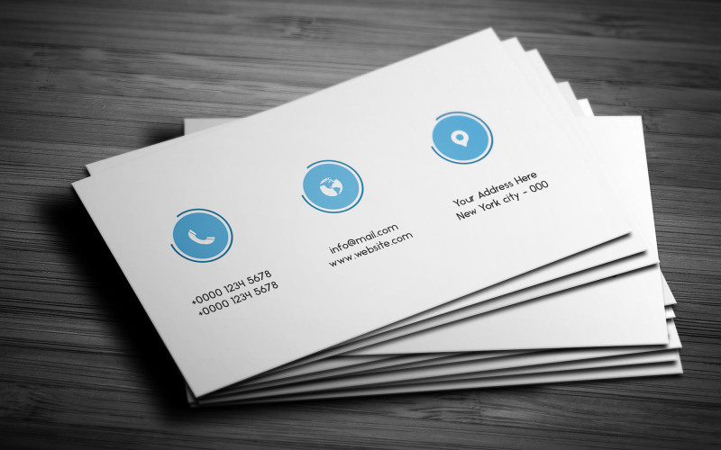 Free Clean Business Card Template Corporate Identity