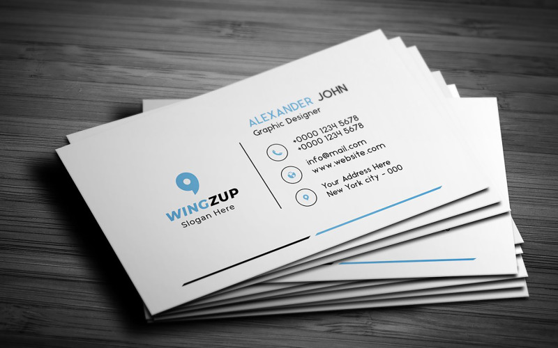 Free Clean Corporate Business Card Corporate Identity