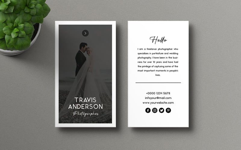 Wedding Photography Business Card Template Corporate Identity