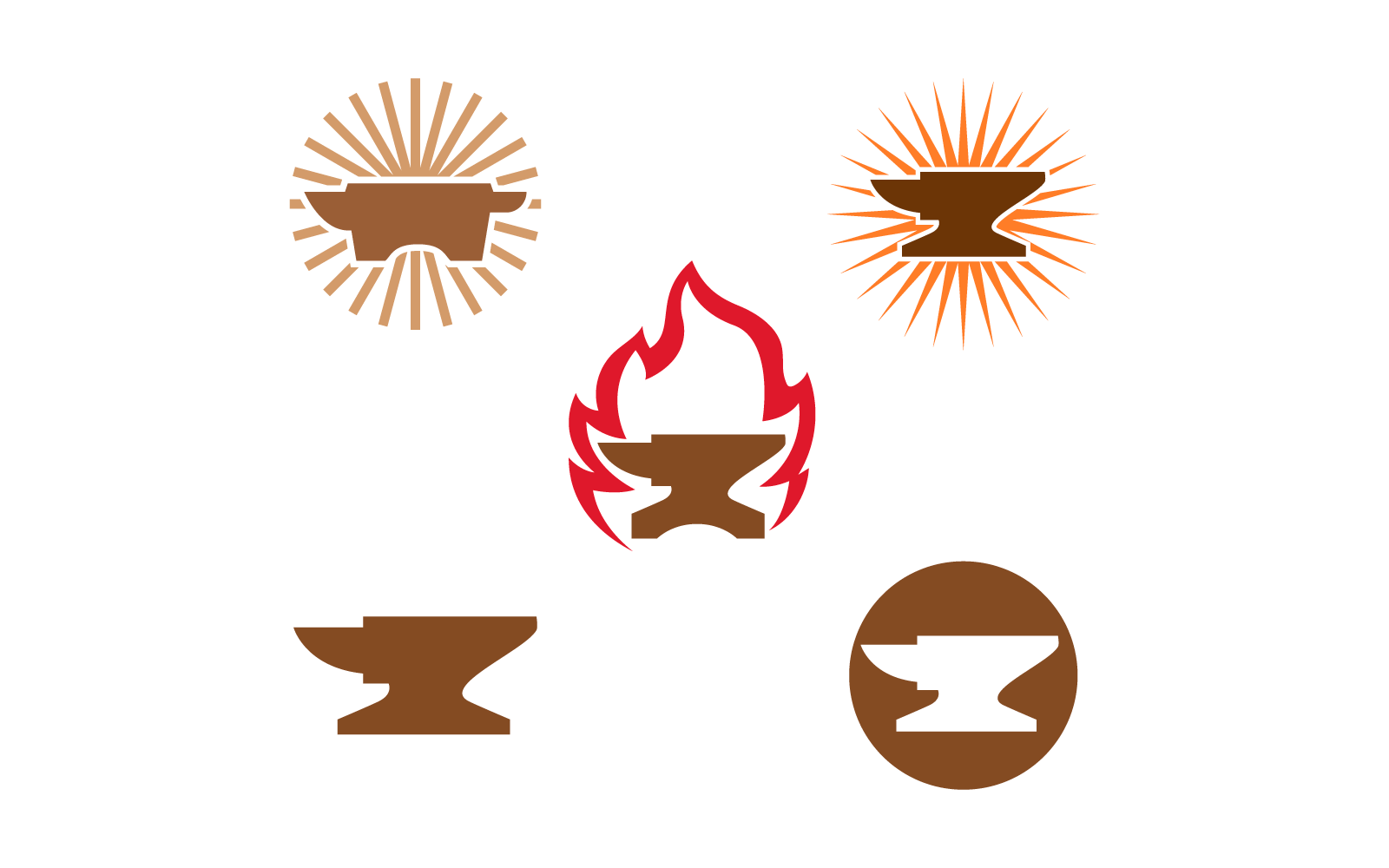 Blacksmith logo illustration vector flat design eps 10 Logo Template