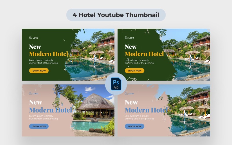 Hotel YouTube Thumbnail Design Social Media