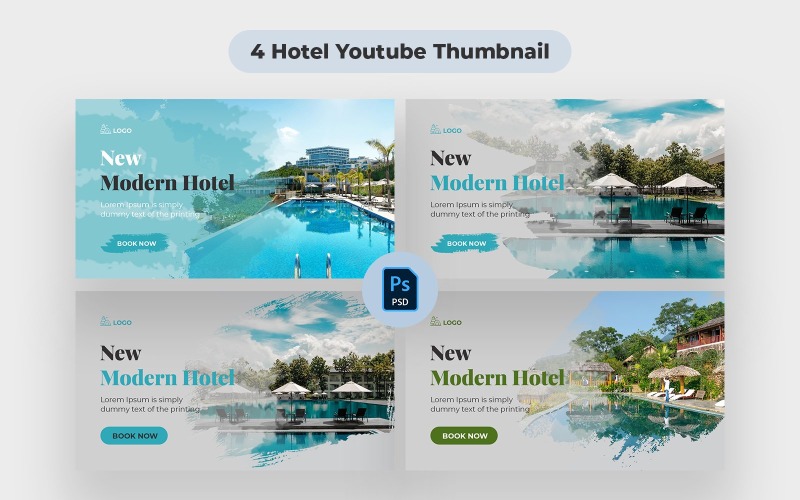 Modern Hotel YouTube Thumbnail Social Media