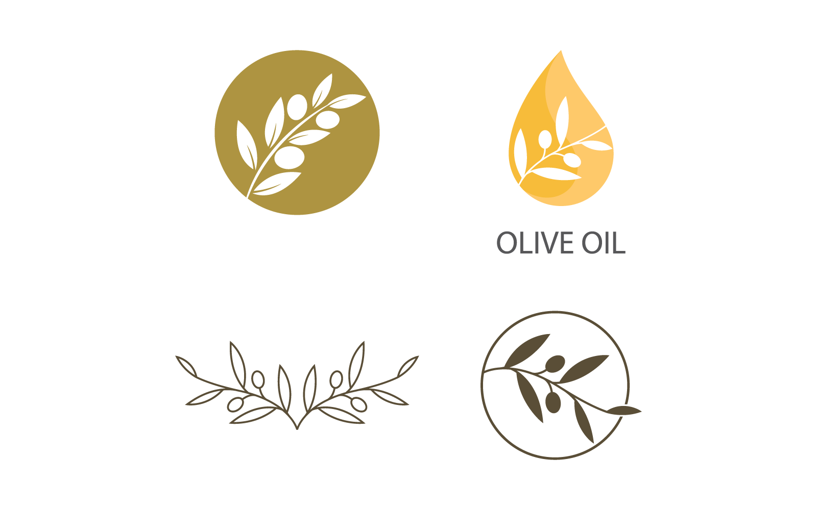 Olive logo template illustration template vector flat design