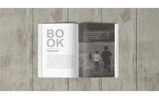 Open Book Mockup Top View
