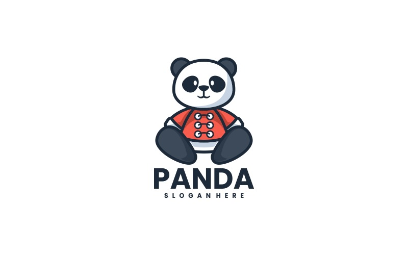 Panda Cartoon Logo Style 2 Logo Template