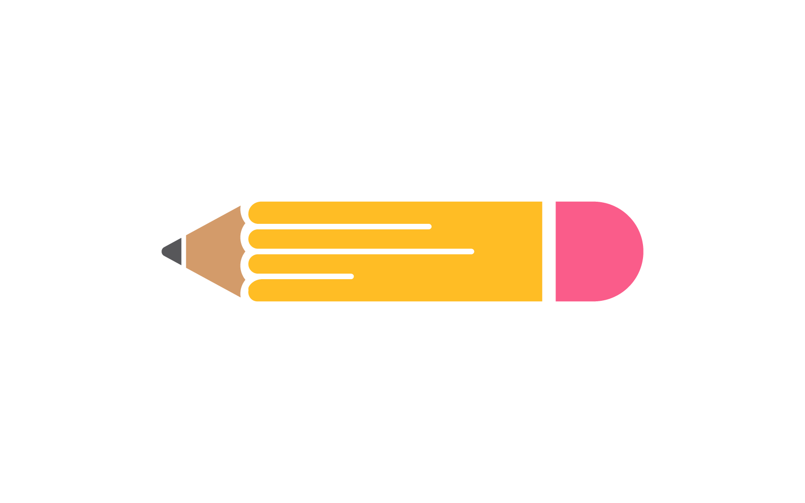 Pencil illustration logo vector design