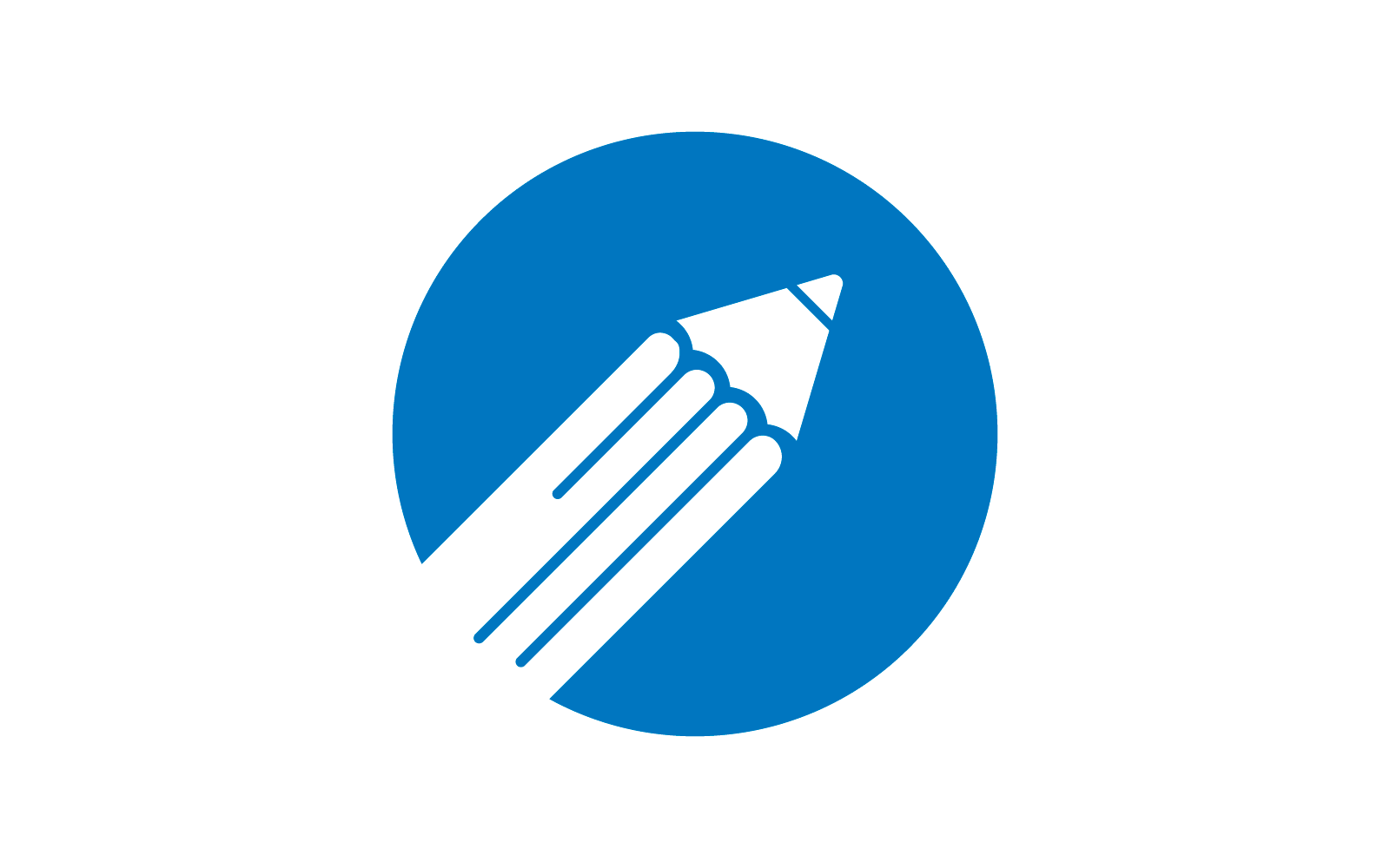 Pencil logo illustration vector flat design