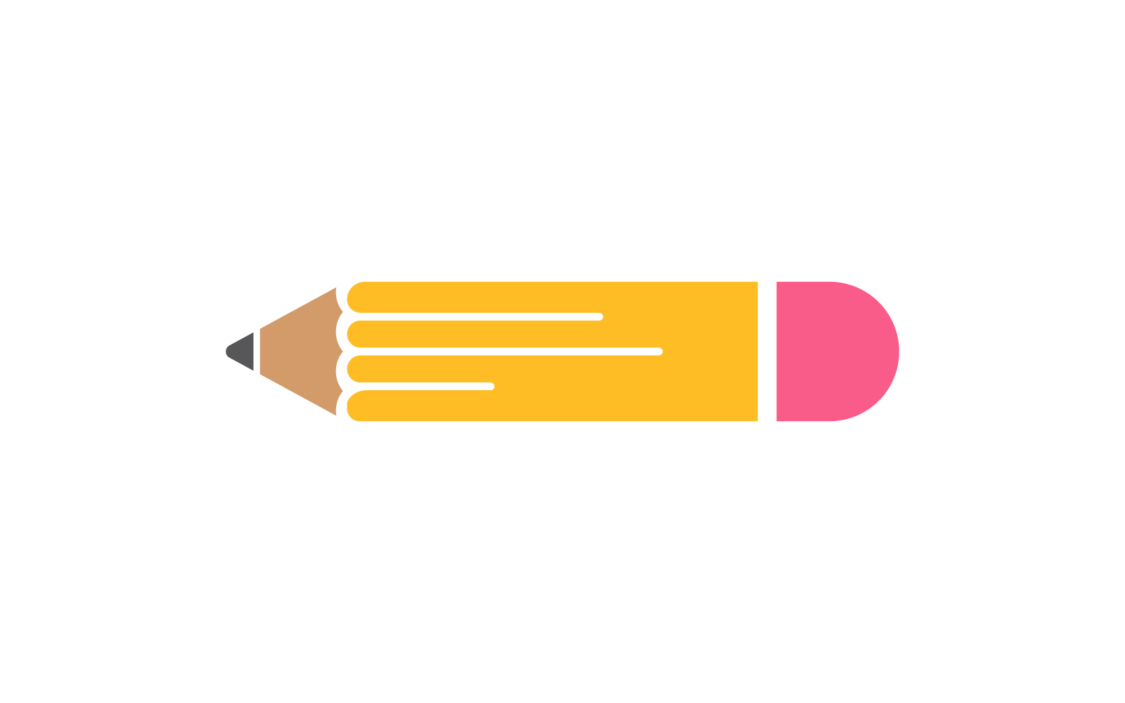 Potlood illustratie logo vector ontwerp