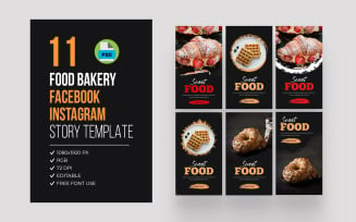 Bakery Food Facebook Instagram Story Bundle