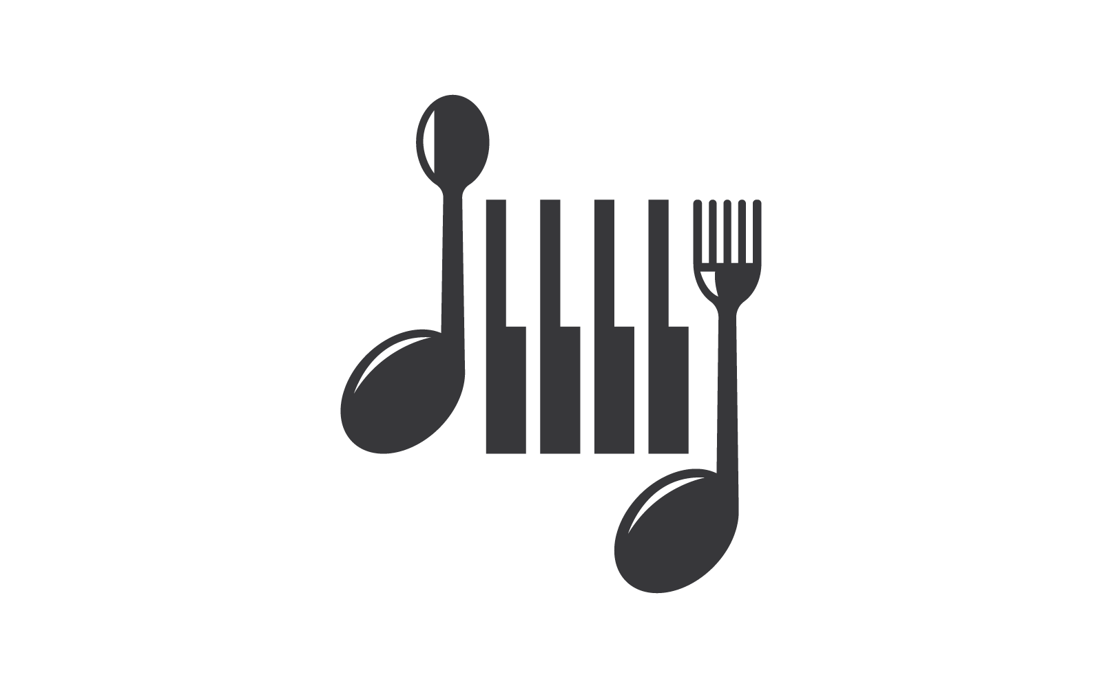 Food music Piano vector ilustration flat design template