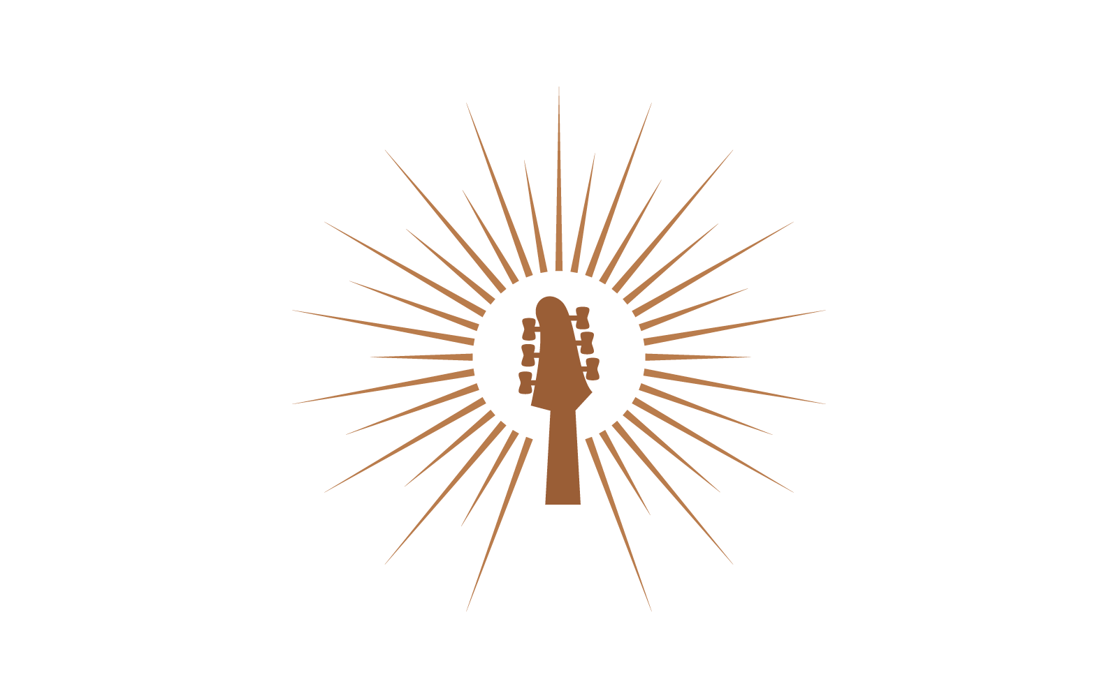 Guitar logo flat design vector template Logo Template
