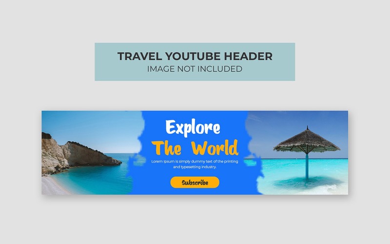 Modern Travel YouTube Cover Header Social Media