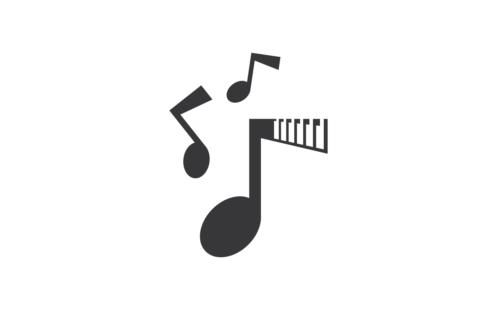 Music note Piano vector illustration flat design template Logo Template