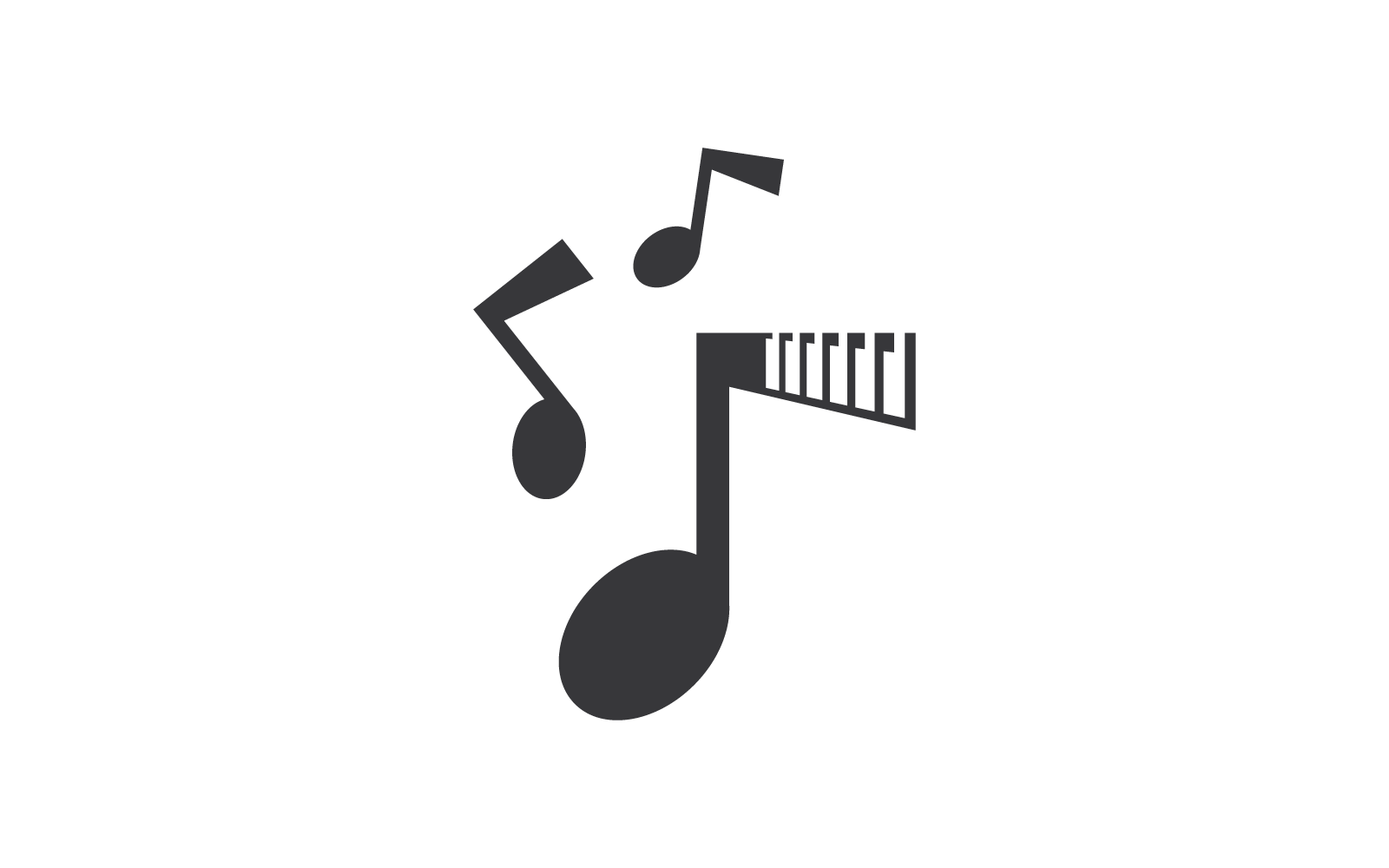 Note de musique Modèle de conception plate d'illustration vectorielle de piano