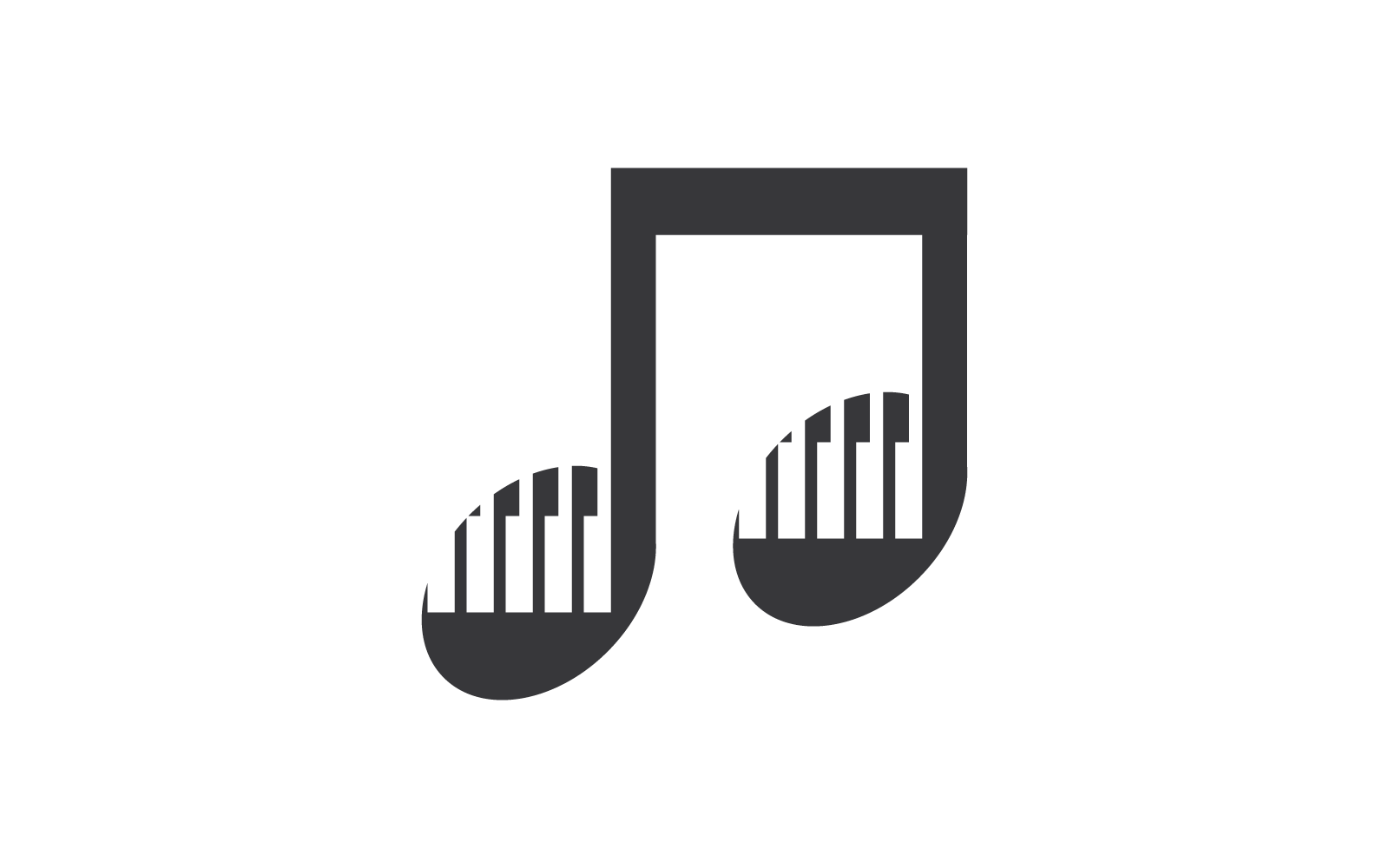 Piano logo design vector illustration template