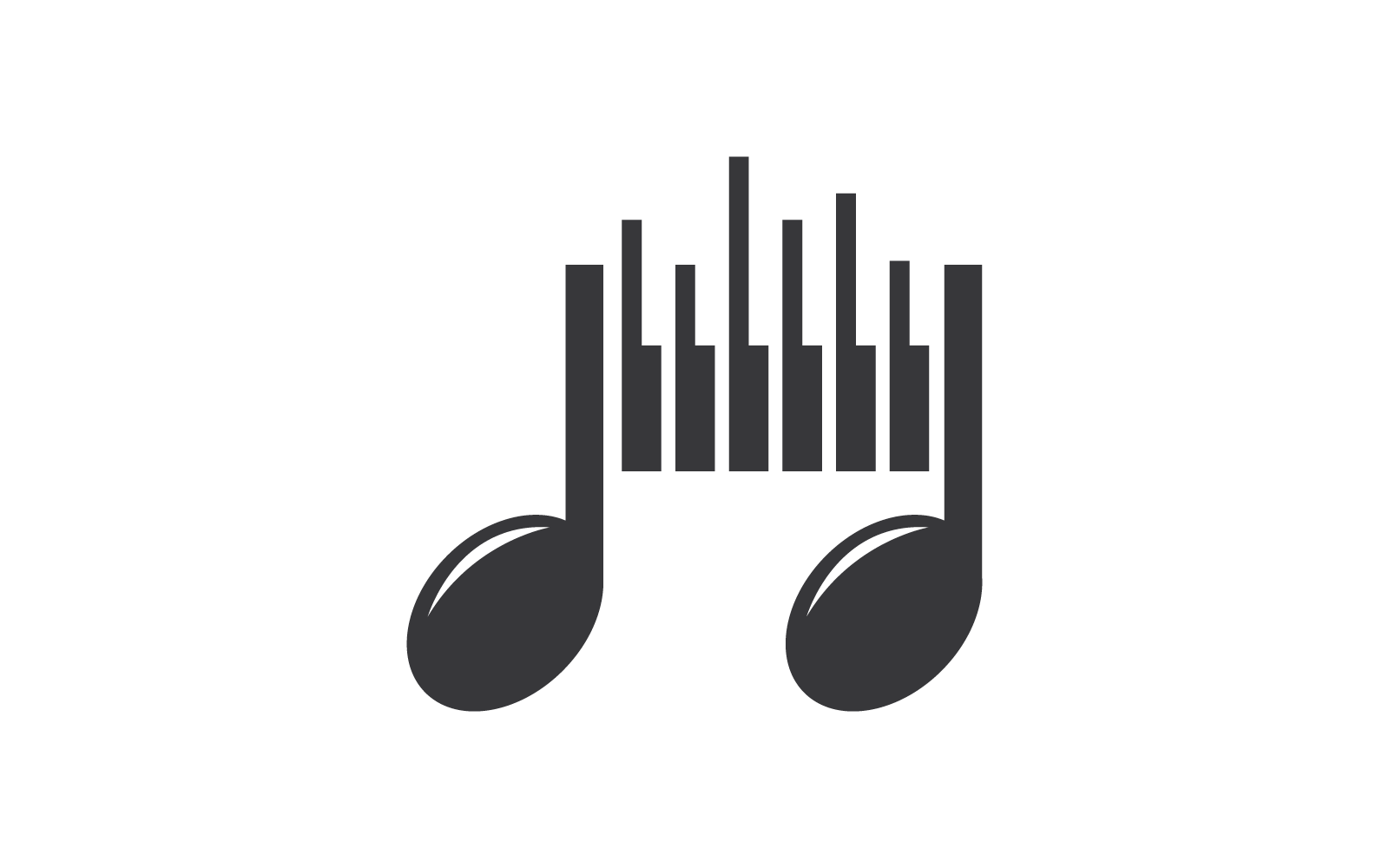 Piano logo vector illustratie platte ontwerpsjabloon