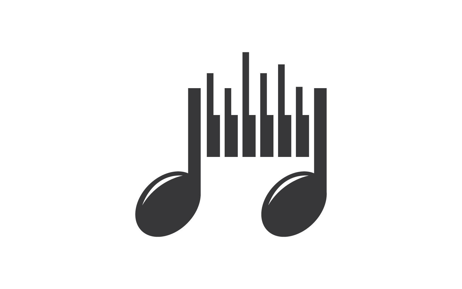 Piano logo vector illustration flat design template Logo Template