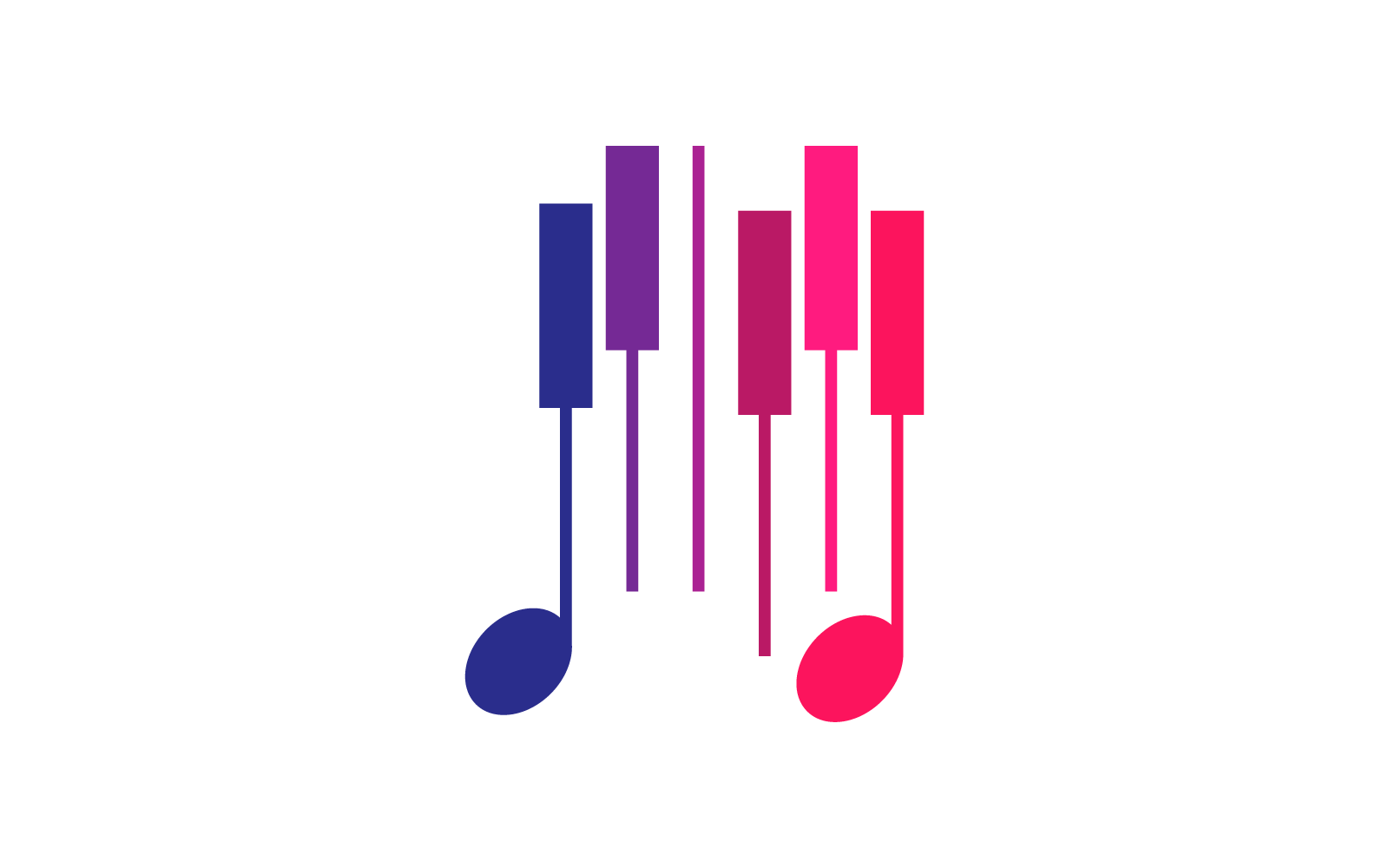 Remarque Piano logo vector illustration modèle de conception plate eps 10