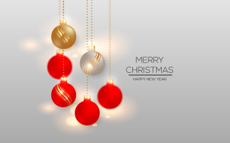 Christmas Balls Collection Of Christmas Baubles On Background Concept