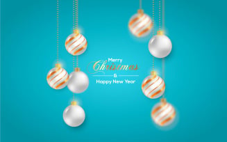 Christmas Balls Collection Of Christmas Baubles On Background Design
