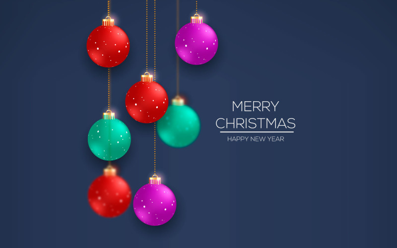 Christmas Balls Collection Of Christmas Baubles On Background Element Illustration