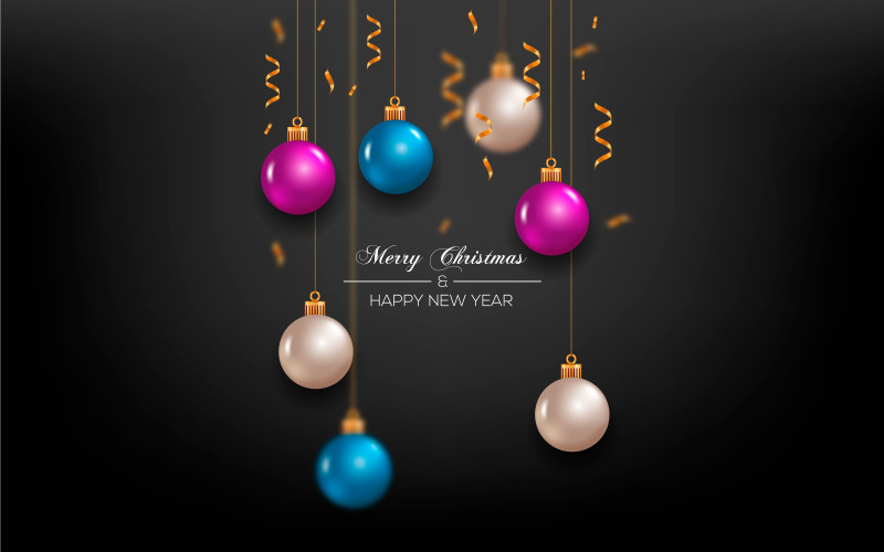 Collection Of Decorative Christmas Balls Illustration