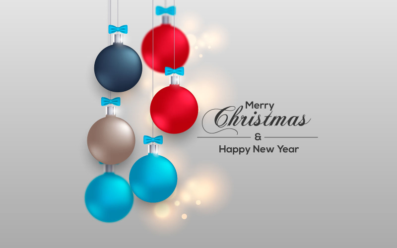 Colorful Christmas Ball Ornaments Illustration