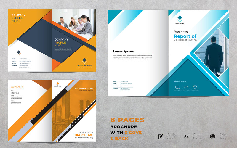 Corporate Brochure Design Template Annual Report Identity Template Corporate Identity