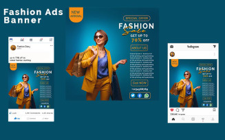 Fashion Store Products Promotion on social Media-Corporate Identity Template
