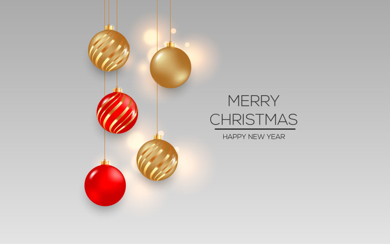 Realistic Colorful Christmas Ball Ornaments Design Concept Illustration