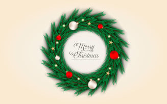 Christmas Wreath Vector Decoration Design