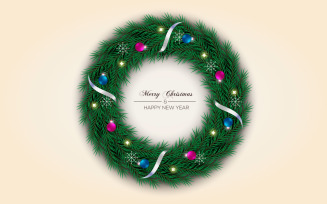 Christmas Wreath Vector Decoration Set Christmas For Greeting Card