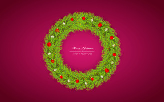 Christmas Wreath With Pine Branch Style