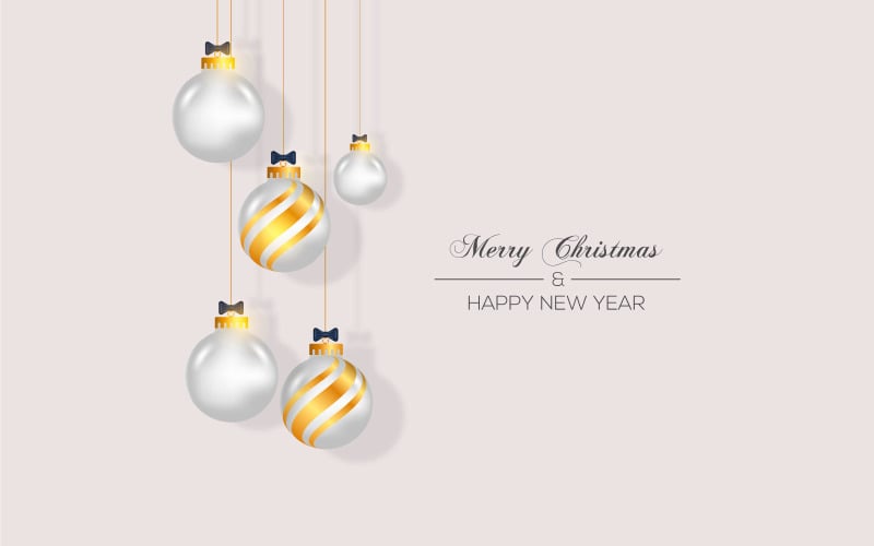 Collection Of Decorative Christmas Balls With Shadow Illustration