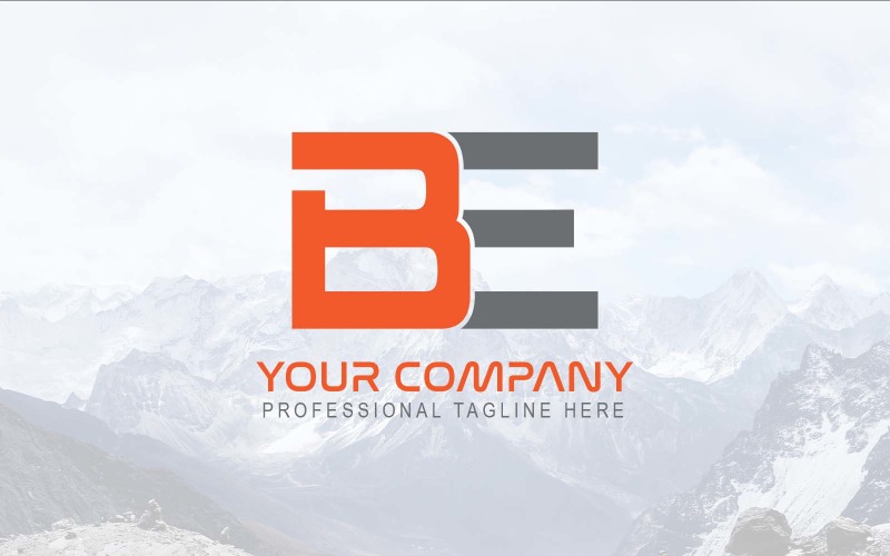 Professional And Modern BE Letter Logo Design-Brand Identity Logo Template