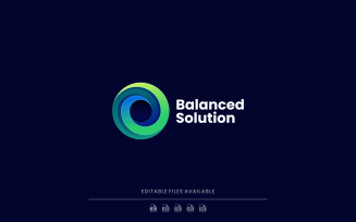 Abstract Balance Gradient Logo