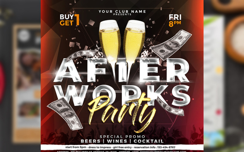 Club Parties - flyer template Corporate Identity