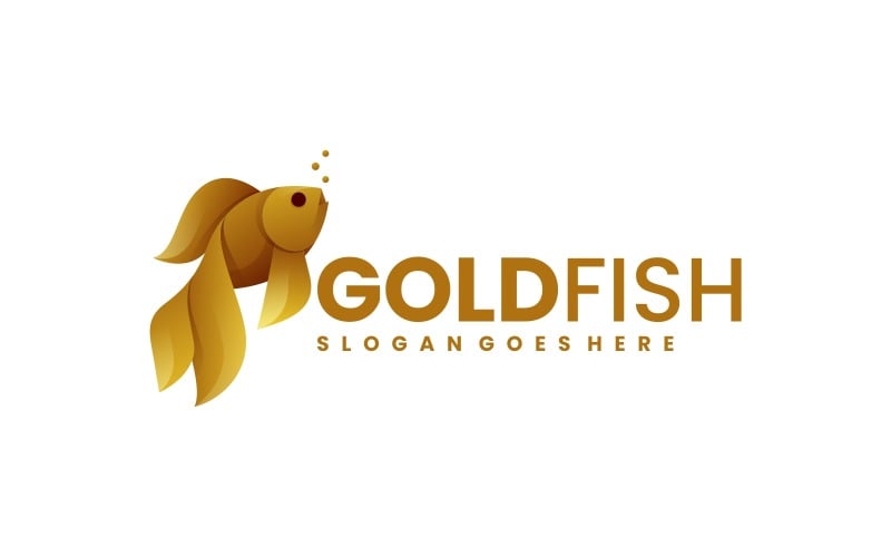 Goldfish Gradient Logo Style 1 Logo Template