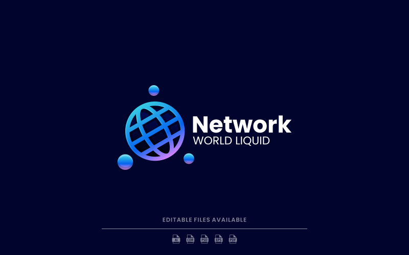 Network Gradient Logo Template