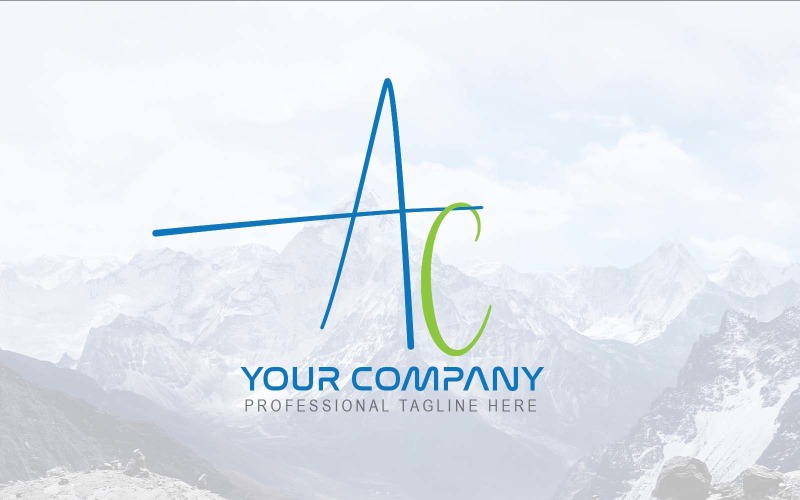 Professional And Modern AC Letter Logo Design-Brand Identity Logo Template