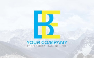 Professional BE Letter Logo Design-Brand Identity