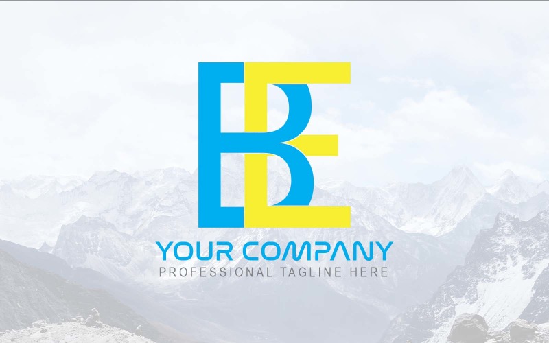 Professional BE Letter Logo Design-Brand Identity Logo Template
