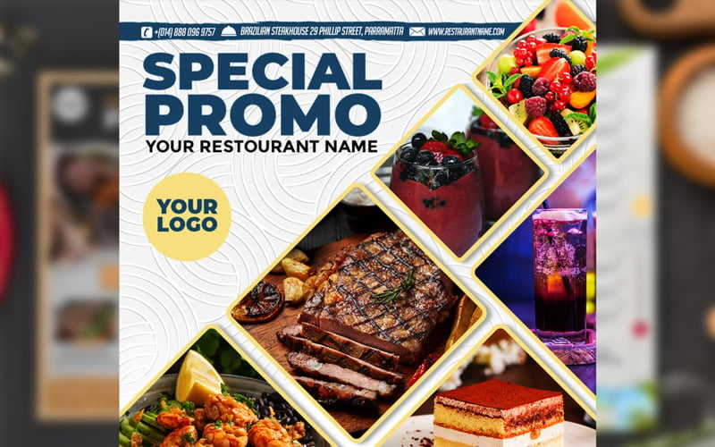 Restaurant menu - Instagram Template Corporate Identity