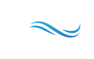 Blue water wave logo vector icon illustration3