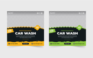 Car Wash Service Social Media Banner