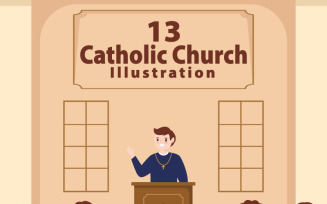 13 Cathedral Catholic Church Illustration
