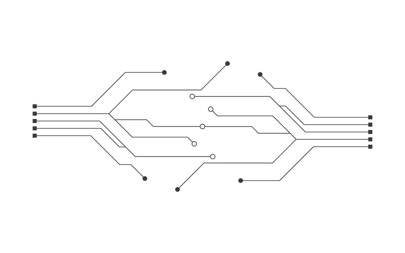 Circuit vector illustration design 10 Logo Template